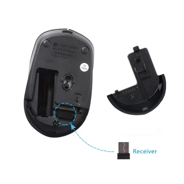 df78d6c700b691006773579f6a0751e2.webp HP S1000 Silent Wireless Mouse 1600dpi Ergonomic 2 4G USB Optical Portable Mini Mouse for PC Computer Laptop Mice